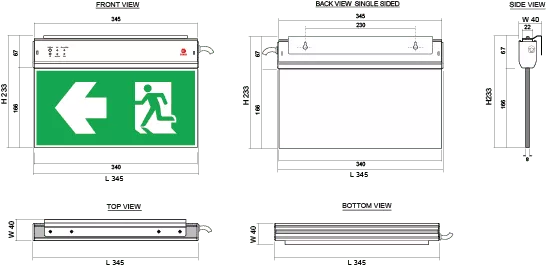 Dimension _ SLS6-10LED-S (W)