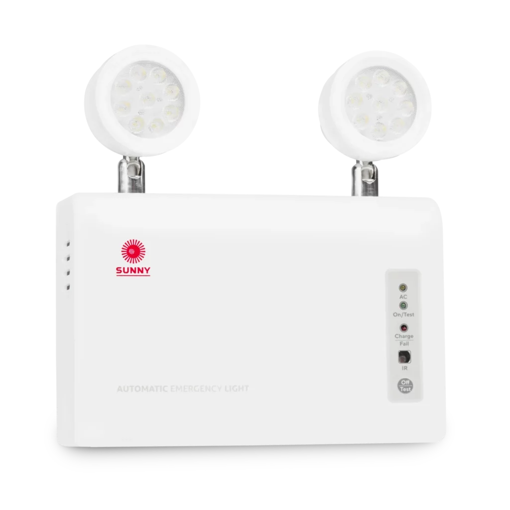 ไฟฉุกเฉิน LED 2 หัวโคม แบบแขวนผนัง